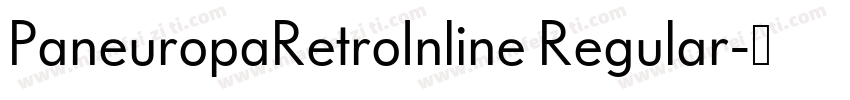PaneuropaRetroInline Regular字体转换